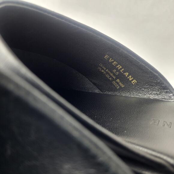 Everlane Black Leather The Puffa Platform Mule Clogs Round Toe in Black | 8.5 - Picture 12 of 14